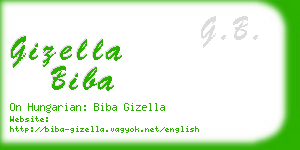 gizella biba business card